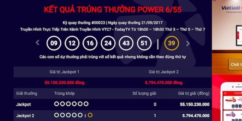 Power 6/55 trị giá 30 tỷ